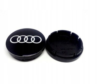 AUDI 56MM НОВЫЙ КОЛПАЧОК 56 MM 4 ШТУКИ ЧЕРНЫЙ