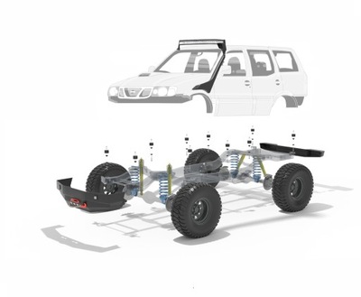 Nissan terrano ii r20 5 двері / кузов lift 50mm lift 2 cale болти класу 10.9 фото №1