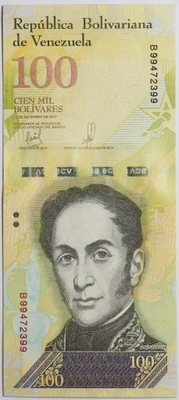 100 000 Boliwarów - Wenezuela - 2017 rok - UNC