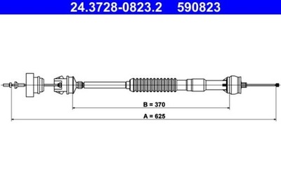 ATE 24.3728-0823.2 CIEGLO, DIRECCIÓN EMBRAGUE  