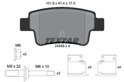 КОЛОДКИ ГАЛЬМІВНІ OPEL ЗАД CORSA D 2434903