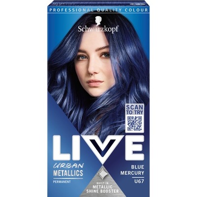 Schwarzkopf Live U67 Farba do włosów Blue Mercury