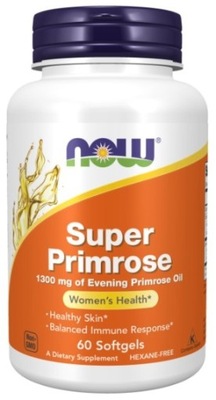 NOW FOODS Super Primrose Olej z wiesiołka 1300 mg 60 kapsułek