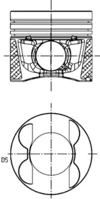 41713630/KBS PISTON KPL. Z PIERSCIENIAMI  