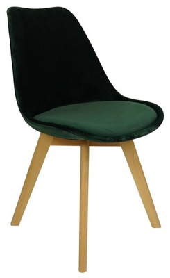 Krzesło tapicerowane skandynawskie Mia zielone