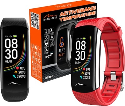 OPASKA SMARTBAND MT866 ACTIVEBAND PULS CIŚNIENIE KROKI KALORIE TEMPERATURA