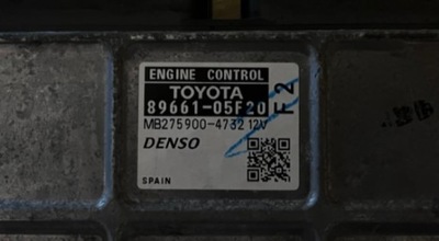 UNIDAD DE CONTROL 89661-05F20 TOYOTA AVENSIS T27 2.0 D-4D  