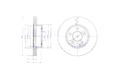 DELPHI DISCOS DE FRENADO 2SZT. PARTE DELANTERA MERCEDES C C204 C T-MODEL S204 C  