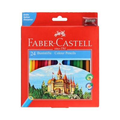 Kredki ołówkowe 24kol zamek Faber-Castell 120124