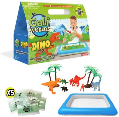 Gelli Worlds Dino Pack od Zimpli Kids, 5 zestawów,