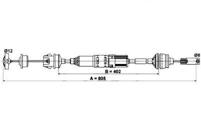 ТРОС СЦЕПЛЕНИЯ PEUGEOT 406 1.6/1.8 11.95-10.04 ATE