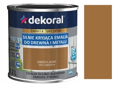 DEKORAL EMALIA EMAKOL STRONG 0,2L ORZECH JASNY