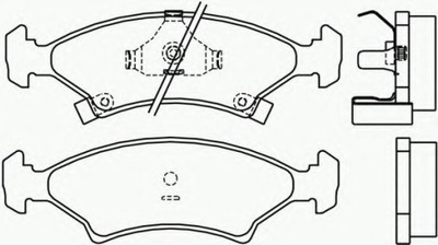 Тормозные колодки ham. перед kia sephia 1993-, shuma 1997- фото №1