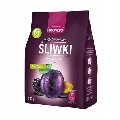 ŚLIWKI SUSZONE CAŁE OWOCE 250G MORESO