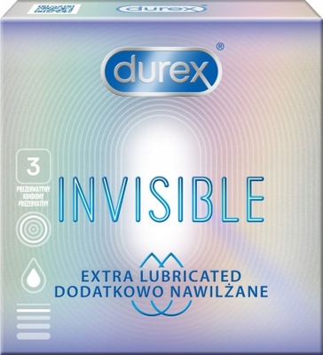 DUREX Invisible prezerwatywy nawilżane 3 szt