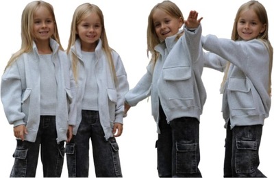 Szara bluzo-kurtka Qba Kids 164