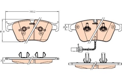 TRW ZAPATAS DE FRENADO PARTE DELANTERA BENTLEY CONTINENTAL CONTINENTAL FLYING  