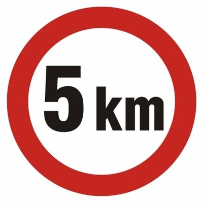 Znak naklejka folia Ograniczenie prędkości 5km