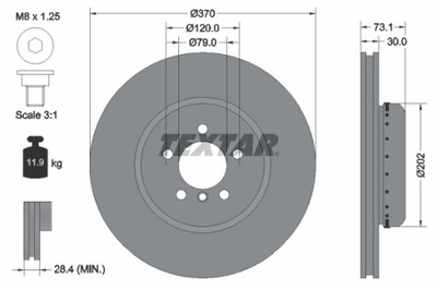 2X ДИСК ГАЛЬМІВНИЙ BMW ПЕРЕД 3/4 11- 92265325