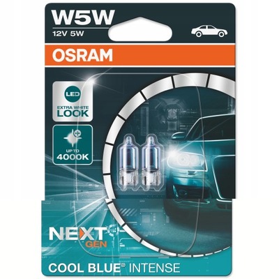 ŻAROWKA OSRAM W5W COOL BLUE INTENSE 4000K XENON