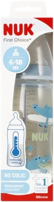 NUK Butelka z wskaźnikiem temp. 300 ml 6-18m First Choice niebieska