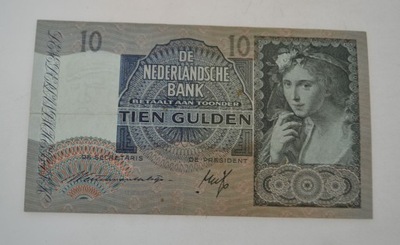 Holandia - banknot - 10 Gulden 1940 rok