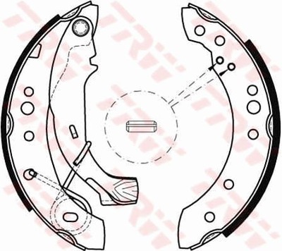 ZAPATAS DE TAMBOR DE FRENADO CITROEN C2 TRW GS8467 JUEGO ZAPATAS DE FRENADO  