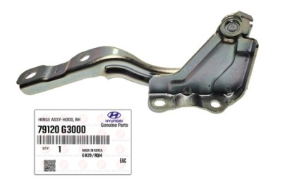 Hyundai i30 2016+ петля капот правий 79120g3000 оригінал фото №1