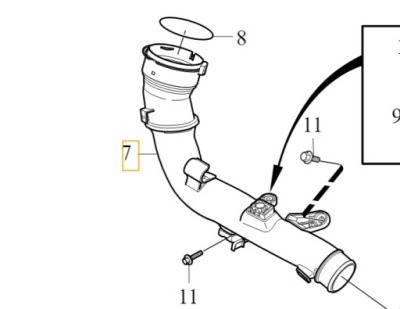 Volvo xc60 xc90 ii воздухозаборник труба шланг интеркулер фото №1