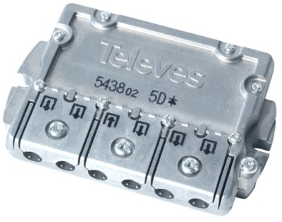 Rozgałęźnik 1/ 5 Televes 543802 Spliter 5x Rozdzielacz 5..2400 MHz DC pass
