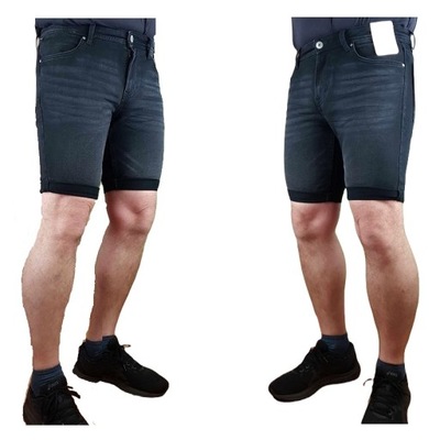 Spodenki Tom Tailor - Josh Shorts 1035655 czarny jeans - soft comfort - W32