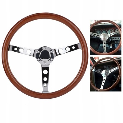 15-CALOWA 6-OTWOROWA STEERING WHEEL RETRO MAHOGANY  