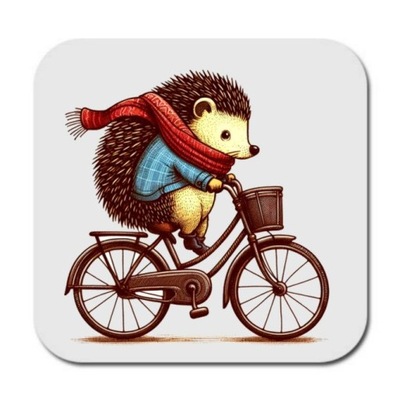 Podkładka jeż jeże jeżyk jeżyki jeż na rowerze rower rowerzysta