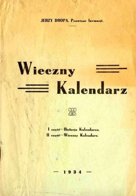 Jerzy Dropa: Wieczny Kalendarz 1934