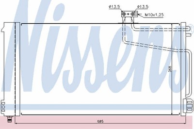 РАДИАТОР КОНДИЦИОНЕРА NISSENS 940145