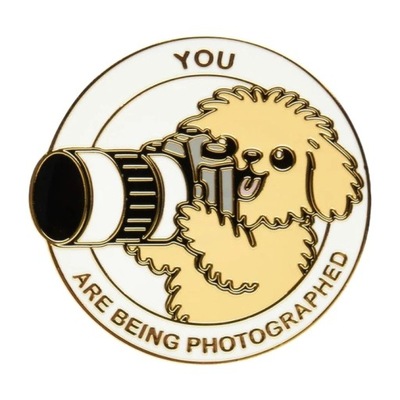 Przypinka You Are Being Photographed Dog DSLR Pin