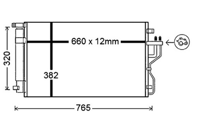 MAHLE КОНДЕНСАТОР КОНДИЦИОНЕРА HYUNDAI IX35 KIA SPORTAGE III 2.0 2.0D