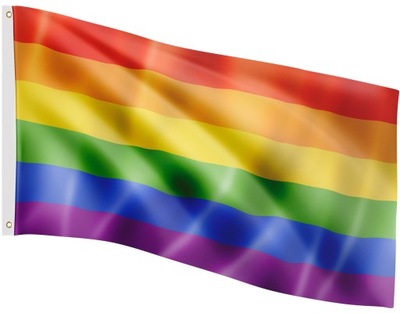 FLAGA RAINBOW TĘCZOWA LGBT DUMY 150x90CM NA MASZT