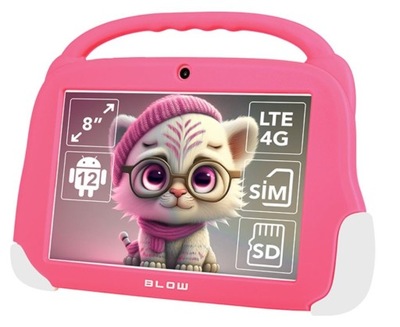 BLOW Kids TAB8 4G 4/64GB Różowe etui Tablet
