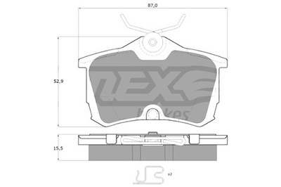 TOMEX BRAKES TRINKELĖS STABDŽIŲ HONDA ACCORD 98-02 GAL. 