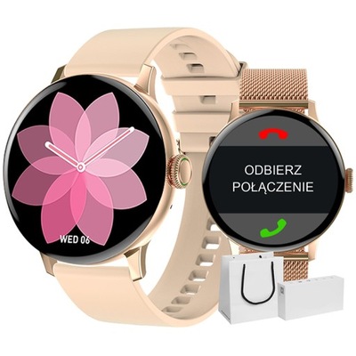 Damski SMARTWATCH Zegarek CIŚNIENIOMIERZ OPASKA PL