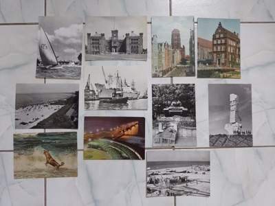 11 starych pocztówek Wybrzeże Bałtyku