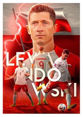 ROBERT LEWANDOWSKI - POLSKA - Obraz ART PREMIUM !!