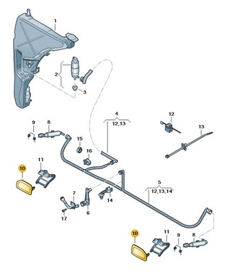 Заглушка распылителя фара перед левая audi s8 d4 aso оригинал фото №1