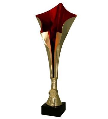 Puchar plastikowy złoto-czerwony 36.5cm