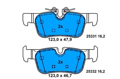 ATE ZAPATAS DE FRENADO PARTE TRASERA BMW 1 F40 2 F45 2 GRAN CUPÉ F44 2 GRAN  