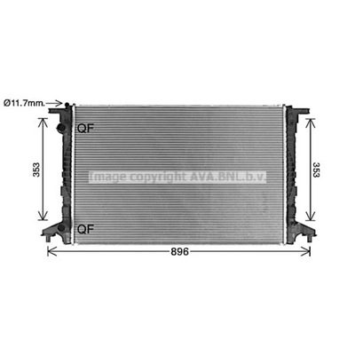 РАДІАТОР, СИСТЕМА ОХОЛОДЖУВАННЯ ДВИГУНА AVA QUALITY COOLING AI2440