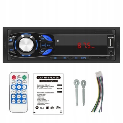 RADIO DE AUTOMÓVIL 1DIN MICRÓFONO SD USB BLUETOOTH  