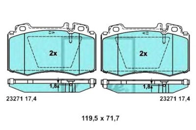 Ate гальмівні колодки гальмівні керамічні mercedes m w163 фото №1