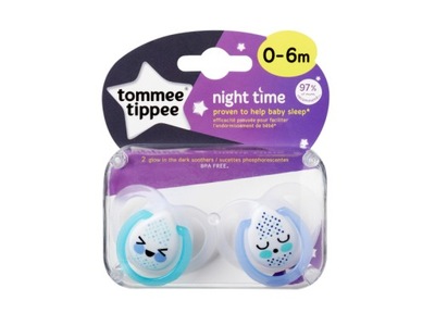 Tommee Tippee Smocz. usp. Night 0-6 Morski/Niebies